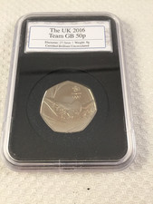 The UK 2016 Team GB Swimming 50p, Rio Olympics, BUC, cased