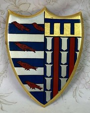 Vintage Pembroke College, Cambridge University, Coat of Arms Crest, Hand-painted