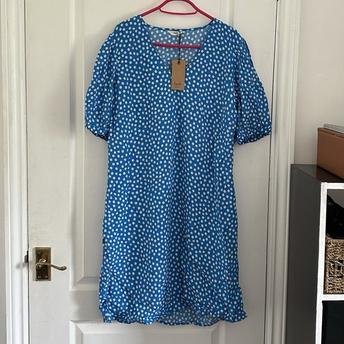 Brand new blue white polka - blue,