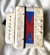 Vintage Baronelli Children’s Accordion Pearlescent Mini Musical Instrument VGC