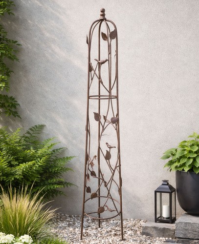 Metal garden obelisk plant - metal,