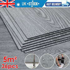5m²/36PCS Floor Planks Tiles Waterproof Self Adhesive Wood Effect Vinyl Flooring