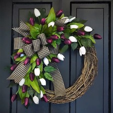 Spring Tulip Wreath, Door