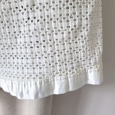 Vintage White Pram Cot Blanket