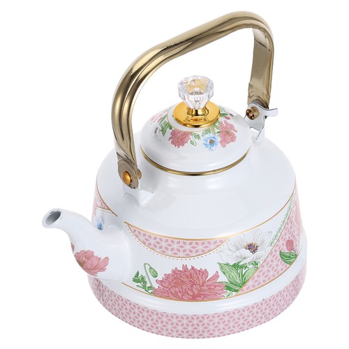 Floral enamel tea kettle - tea,