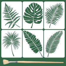 6PCS Large Leaf Stencils for