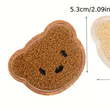 teddy bear face patch knitting