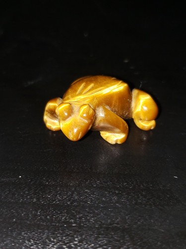 Zuni tiger eye frog fetish - tiger,