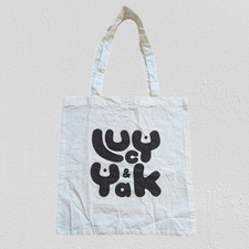 Lucy & Yak Logo Textile Tote Shopper Bag - Organic Cotton | 14.5x16.5 Inches