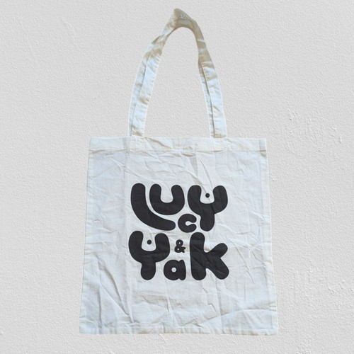Lucy yak logo textile tote - logo,