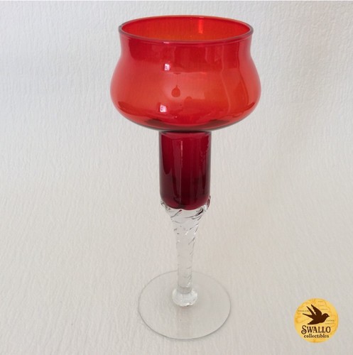 Vintage handblown ruby red