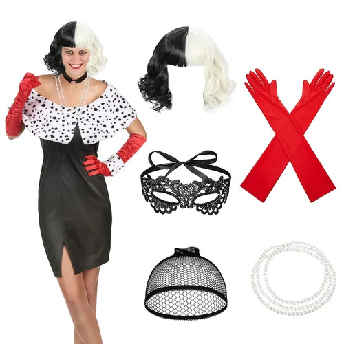 Piece black white cosplay - black,