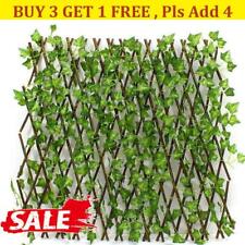 Garden Screening Expanding Trellis Fence Screen Artificial Hedge Ivy Leaves UK