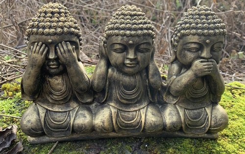 Stone garden see hear speak - garden,