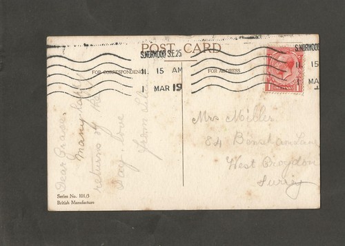 Genealogy postcard grace - postcard,