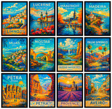 Global Capitals Travel Poster