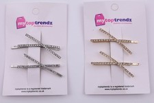 Crystal Diamante Hair Slides/