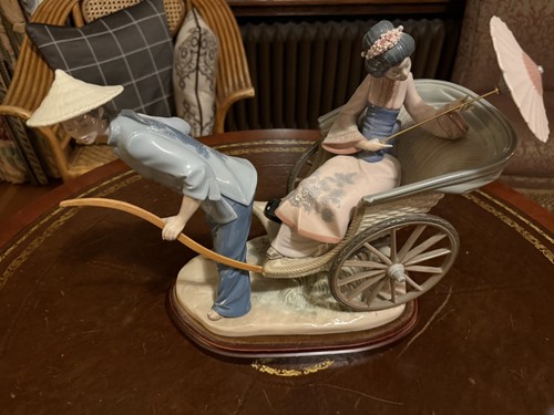 Lladro sculpture rickshaw - lladro,