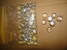 Pearlised Clear glass nuggets, 56 number