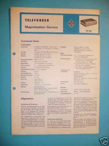 Telefunken 401 service - m,