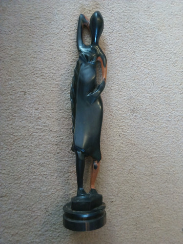 African wooden figure - wooden,