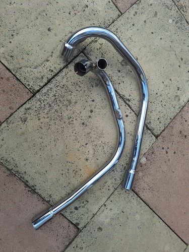 Triumph t100 exhaust downpipes - t100,