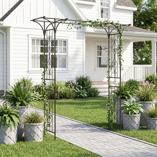 Garden arch metal archway - 2m,