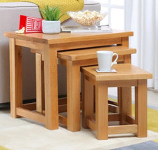 London Oak Nest of 3 Side Lamp