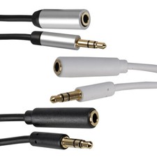 Slim 3.5mm Stereo Jack Headphone Aux Extension Male to Female Audio Cable