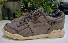 REEBOK CLASSIC LEATHER WORKOUT PLUS GORE-TEX TRAINERS. SIZE 7 UK. STONE *2015*