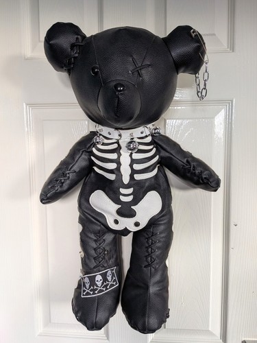 Skeleton teddy bear backpack - teddy,
