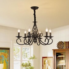 Rustic Chandeliers French Country Vintage Pendant Light for Dining Living Room