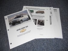 2005 CHEVROLET ASTRO CARGO VAN DEALER ALBUM SHEETS BROC