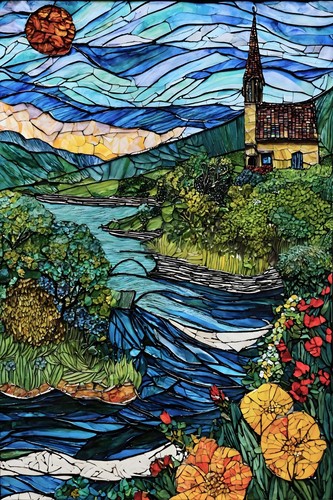 Magical stained glass mosaic - magical,
