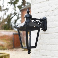 Standard Black Victorian Lantern Top Fix Hanging Wall Light 61 x 46cm