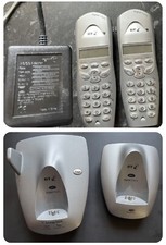 BT SYNERGY 3105 UNTESTED- 2x Handsets 2x Base Stations 1x BT plug & 1x Lead