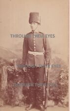 CDV photo Cinque Ports Artillery Volunteer soldier bearskin hat 1870s Dover