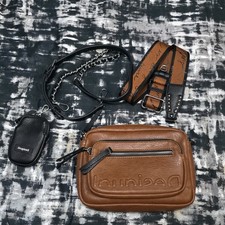 Desigual Brown Embossed Faux