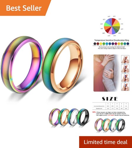 Mood rings pcs stainless - rings, 2