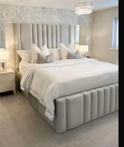 Cream velvet upholstered - velvet,