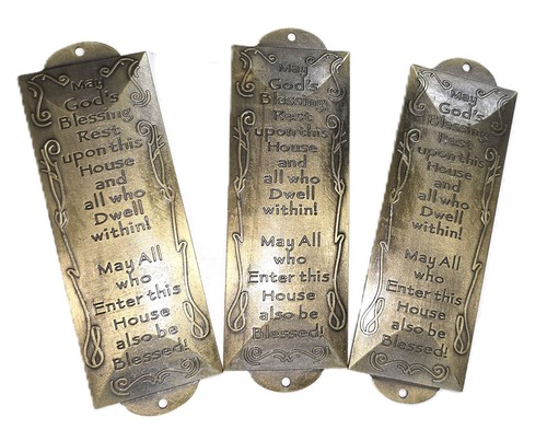 Pcs metal mezuzah - pcs, 5"
