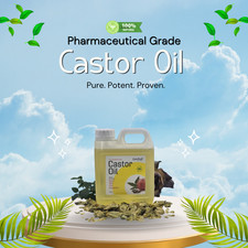 Castor oil ( Pharmaceutical Grade ) BP Certified 100% Pure & Natural 1 Litre