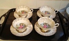 1950 shelley saucers cups - 4x,
