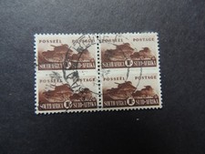 1941-46 South Africa 1s brown Small War Effort SG104 block of 4 Fine Used