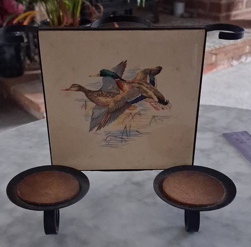Vtg mid century ceramic tile - vtg,
