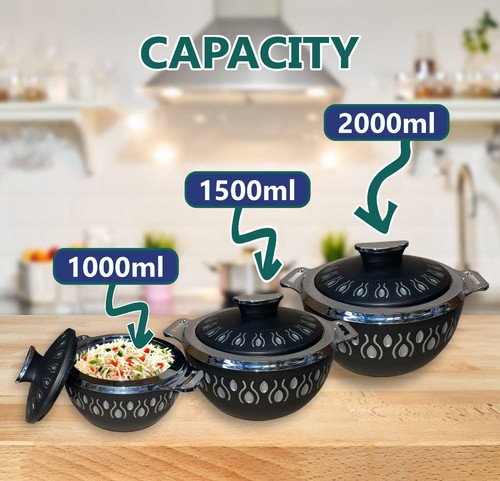 Black casserole with - 3,