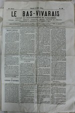 The Vivaraise Bottom Journal Of The District Of L'Argentière June 7 1873