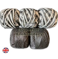 5 x Black & Multi ANCHOR Pearl Cotton Crochet Balls Size N.8 Thread 85 Meters UK