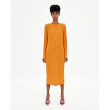Zara Mustard Midi Dress With