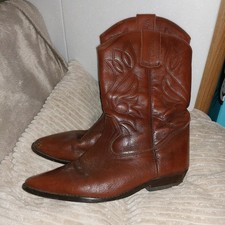 Wrangler Brown Leather Cowboy